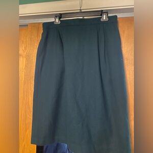 Vintage Emerald Pencil Skirt